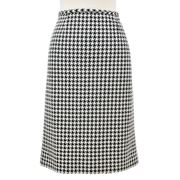 Calvin Klein Houndstooth Lined Pencil Skirt - Picture 1 of 7